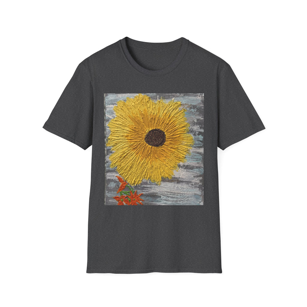 Sunflower Art T-Shirt — Bold Yellow Floral Graphic Tee
