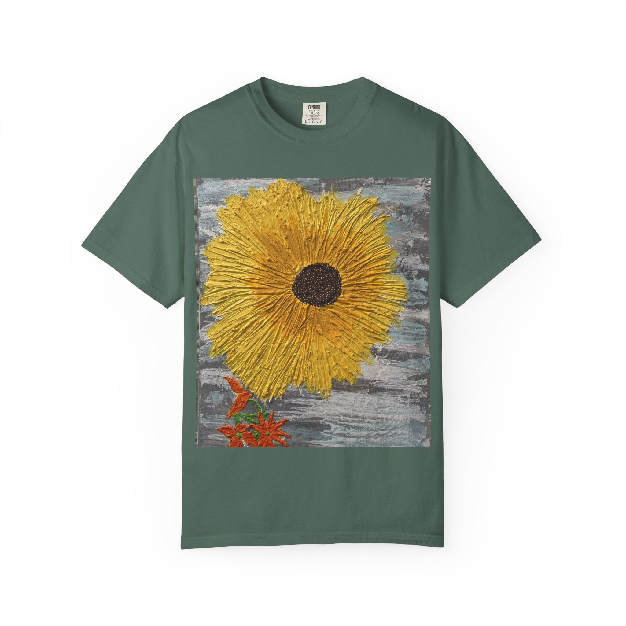 Sunflower Art T-Shirt — Hand-Painted Floral Graphic Tee