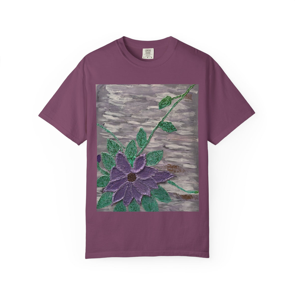 Floral Vine T‑Shirt — Purple Bloom Graphic Tee