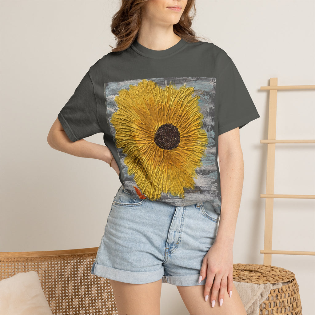 Sunflower Art T-Shirt — Hand-Painted Floral Graphic Tee