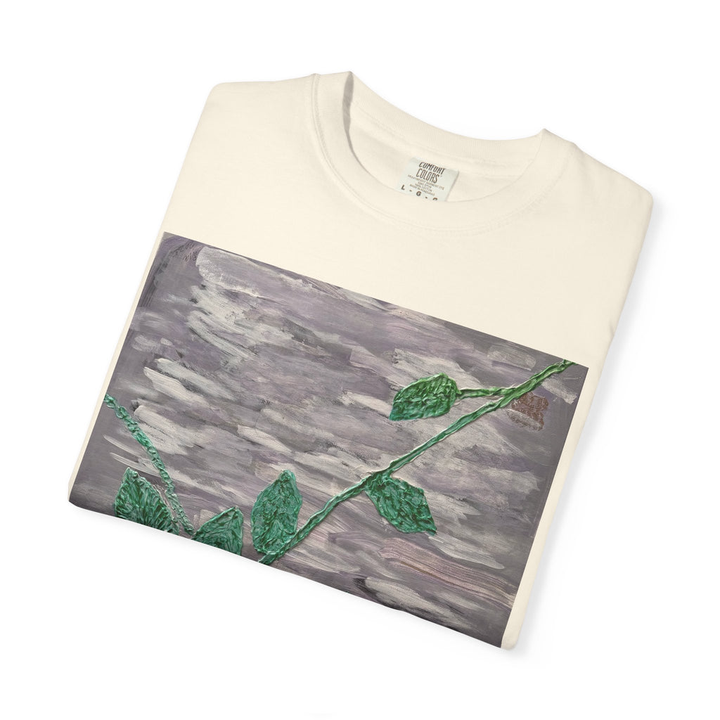 Floral Vine T‑Shirt — Purple Bloom Graphic Tee