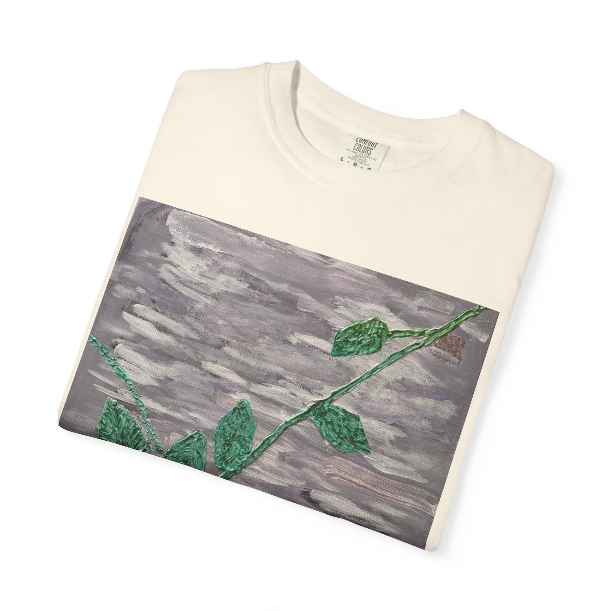 Floral Vine T‑Shirt — Purple Bloom Graphic Tee