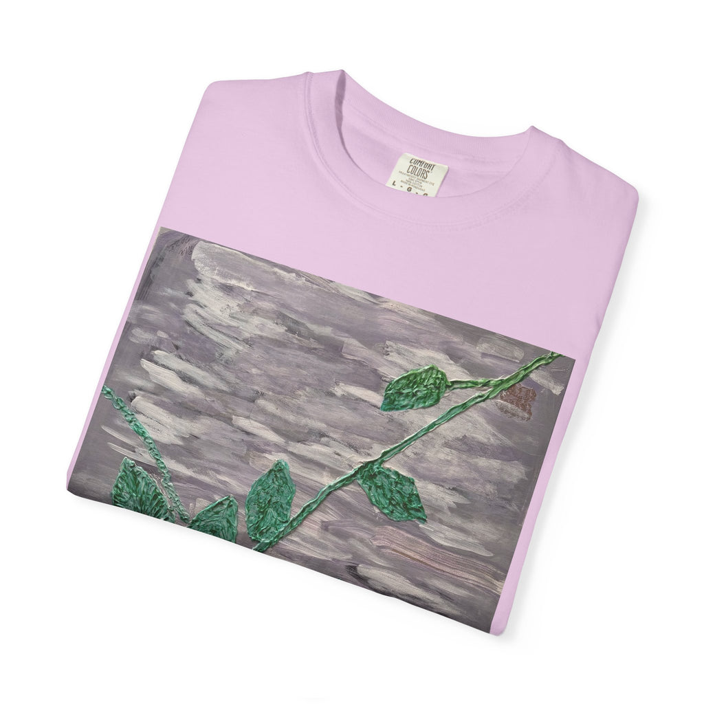 Floral Vine T‑Shirt — Purple Bloom Graphic Tee