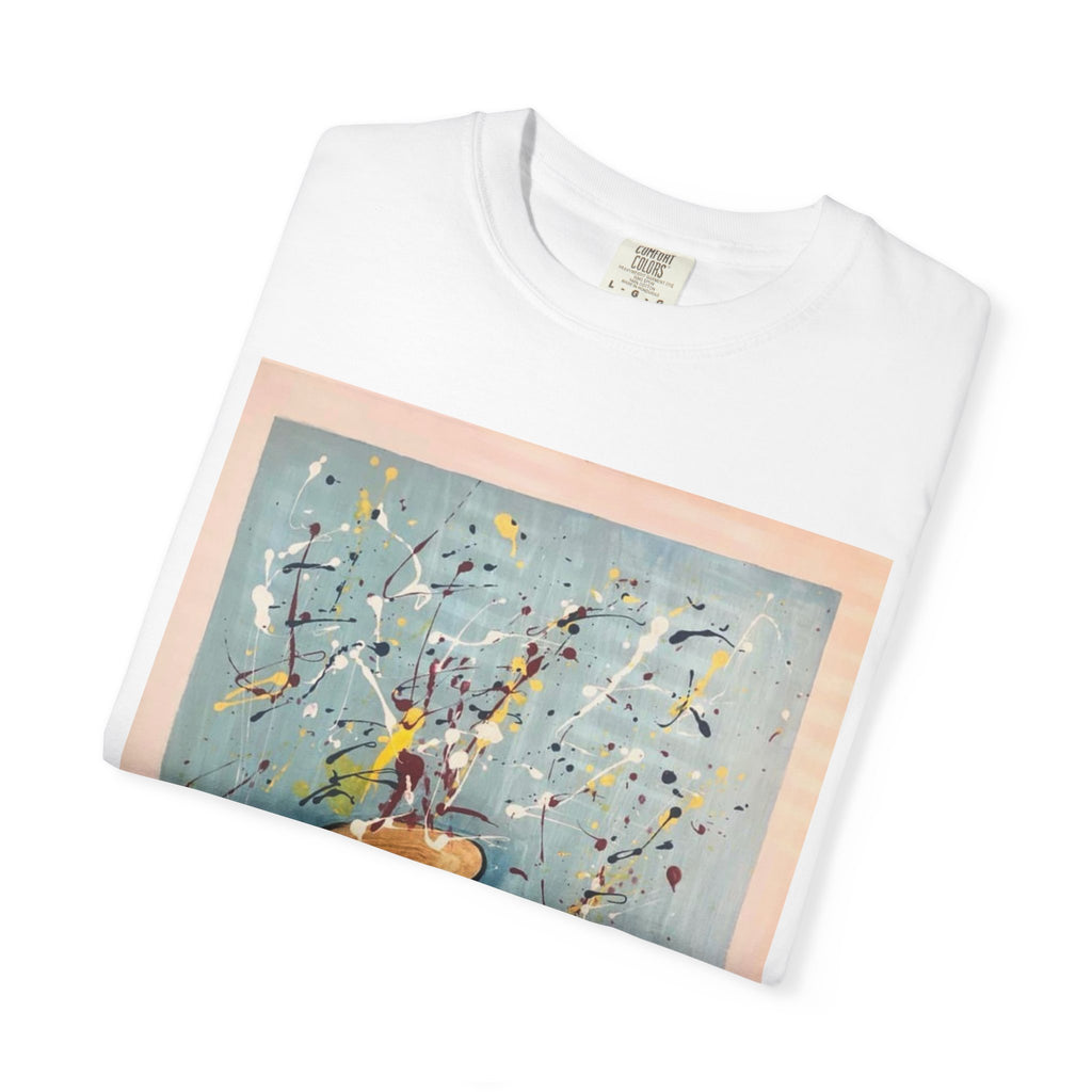 Abstract Saxophone Art T-Shirt — Floral Jazz Music Graphic Tee