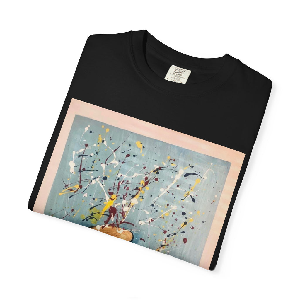 Abstract Saxophone Art T-Shirt — Floral Jazz Music Graphic Tee