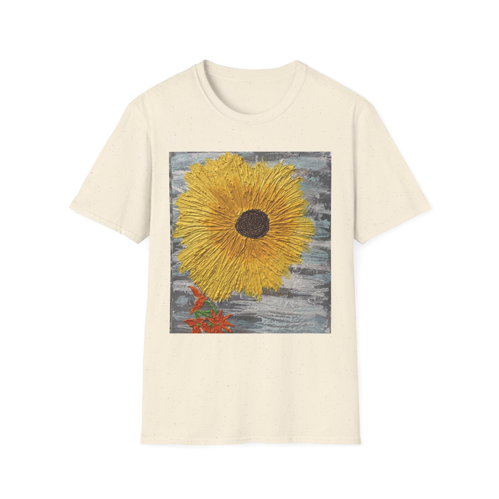 Sunflower Art T-Shirt — Bold Yellow Floral Graphic Tee
