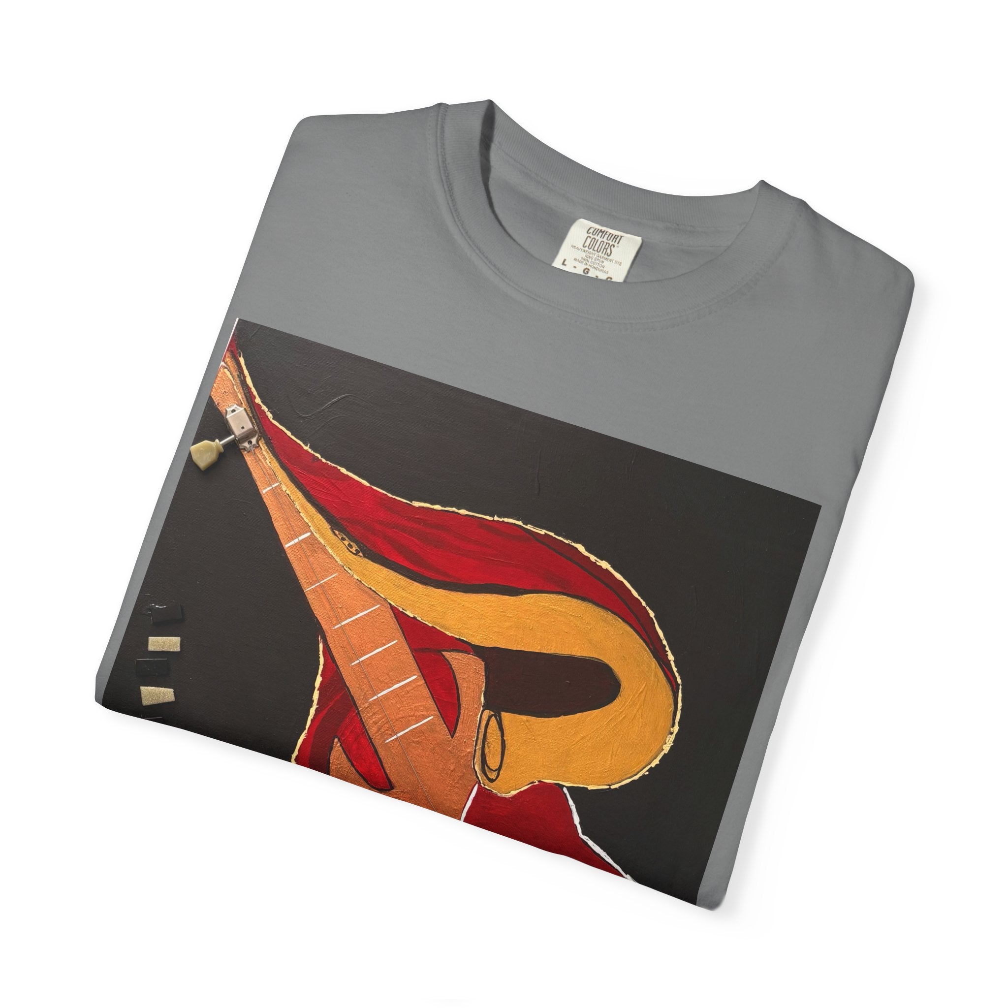Guitar Art T-Shirt — Bold Abstract Acoustic Design