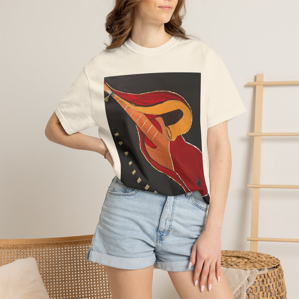 Guitar Art T-Shirt — Bold Abstract Acoustic Design