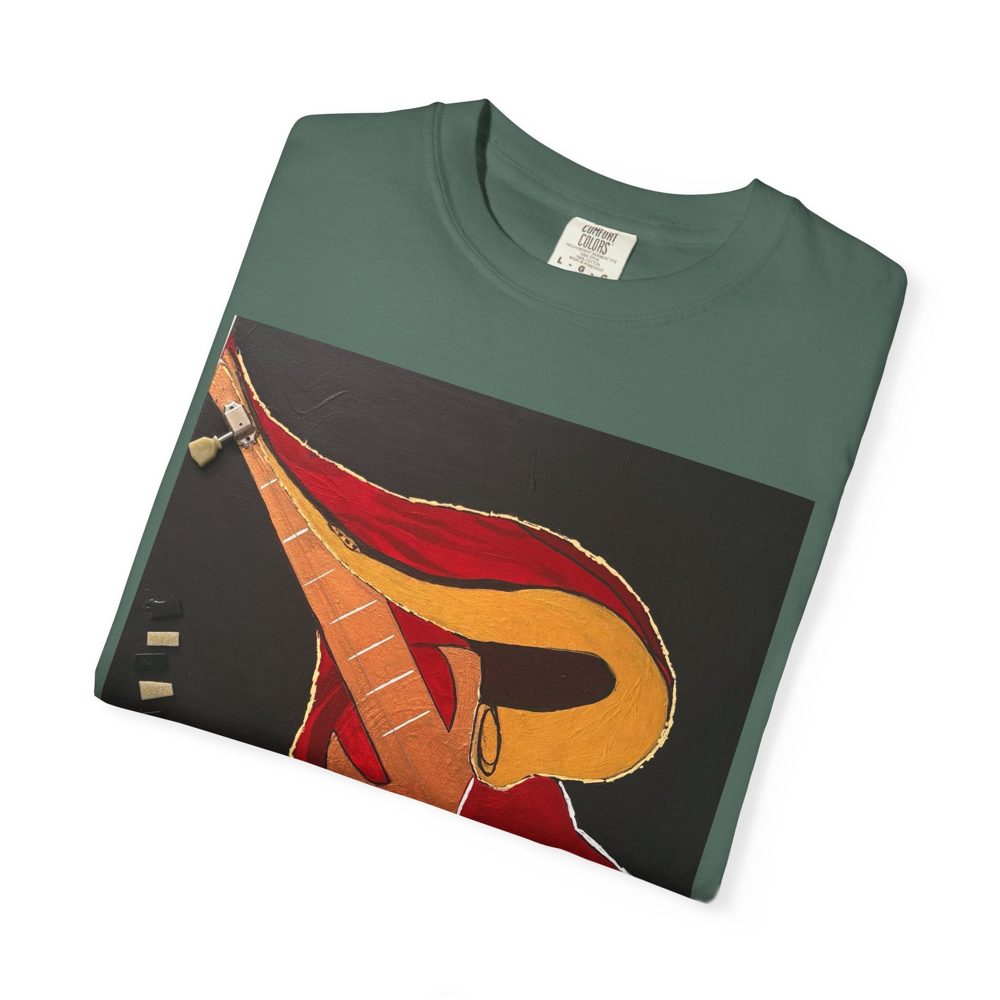 Guitar Art T-Shirt — Bold Abstract Acoustic Design