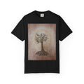 Tree of Life Graphic T-Shirt — Hand-Drawn Roots & Sun Art