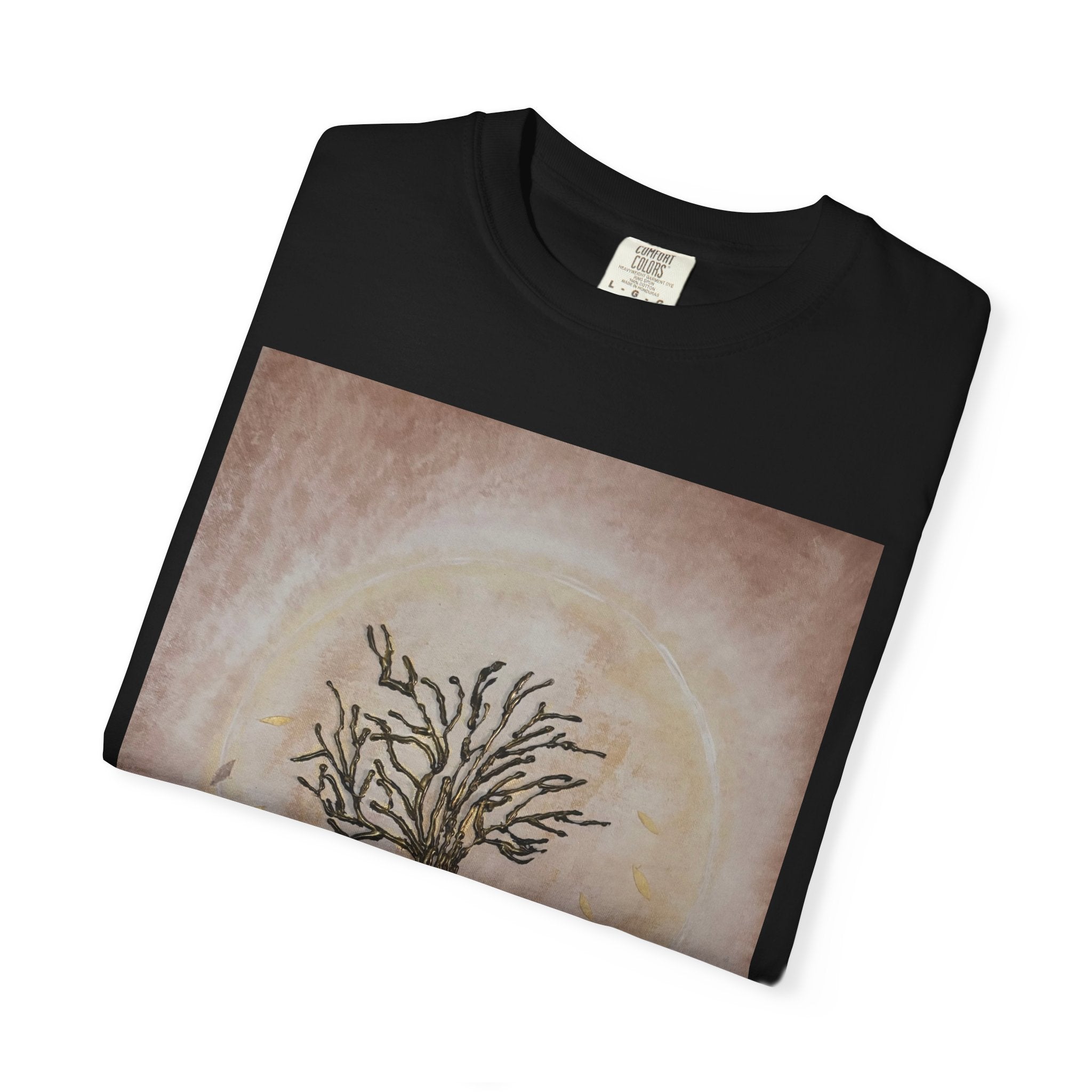 Tree of Life Graphic T-Shirt — Hand-Drawn Roots & Sun Art