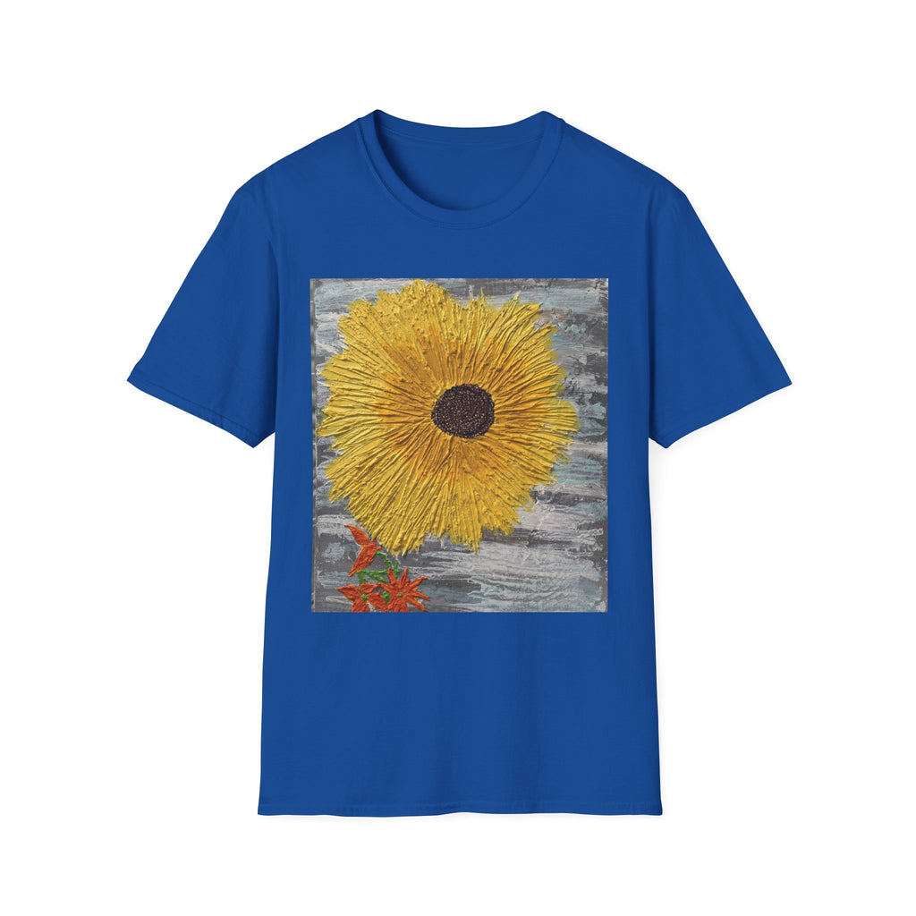 Sunflower Art T-Shirt — Bold Yellow Floral Graphic Tee
