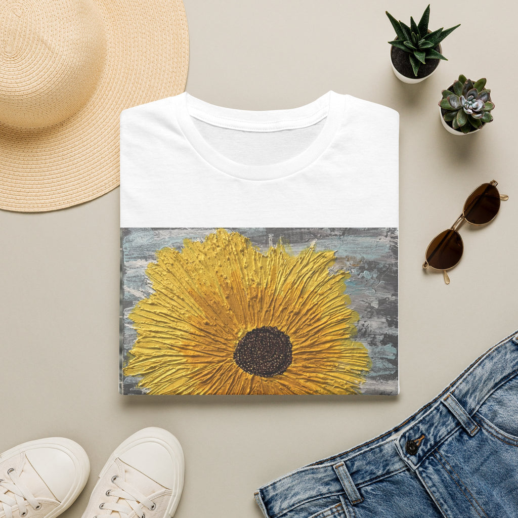 Sunflower Art T-Shirt — Bold Yellow Floral Graphic Tee