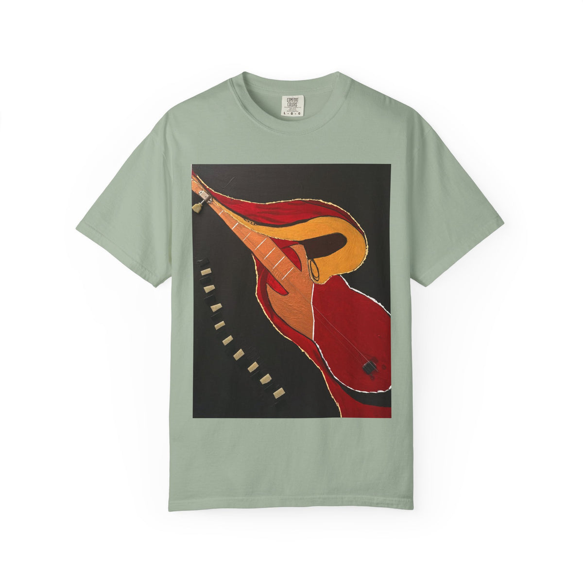 Guitar Art T-Shirt — Bold Abstract Acoustic Design