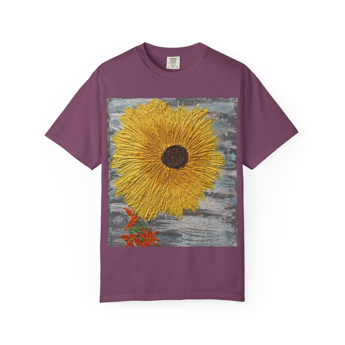 Sunflower Art T-Shirt — Hand-Painted Floral Graphic Tee