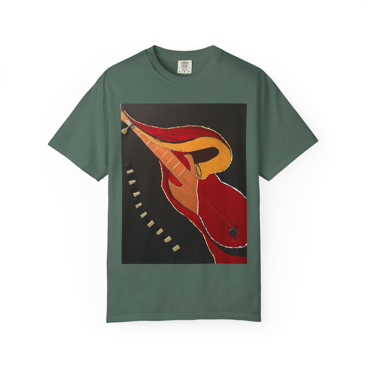 Guitar Art T-Shirt — Bold Abstract Acoustic Design