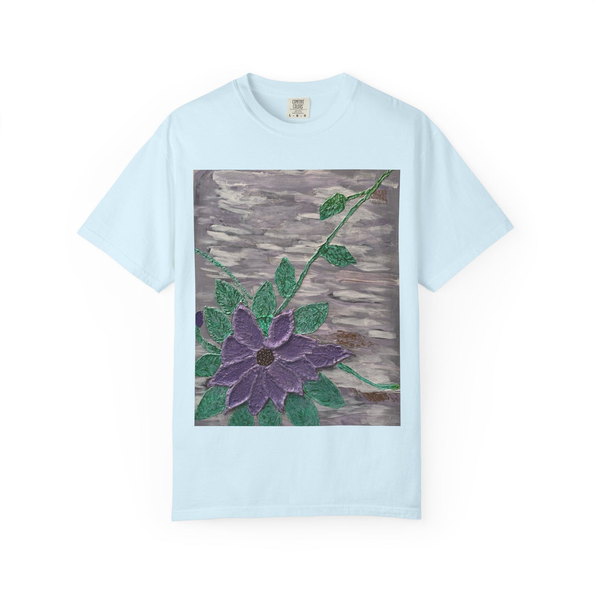 Floral Vine T‑Shirt — Purple Bloom Graphic Tee