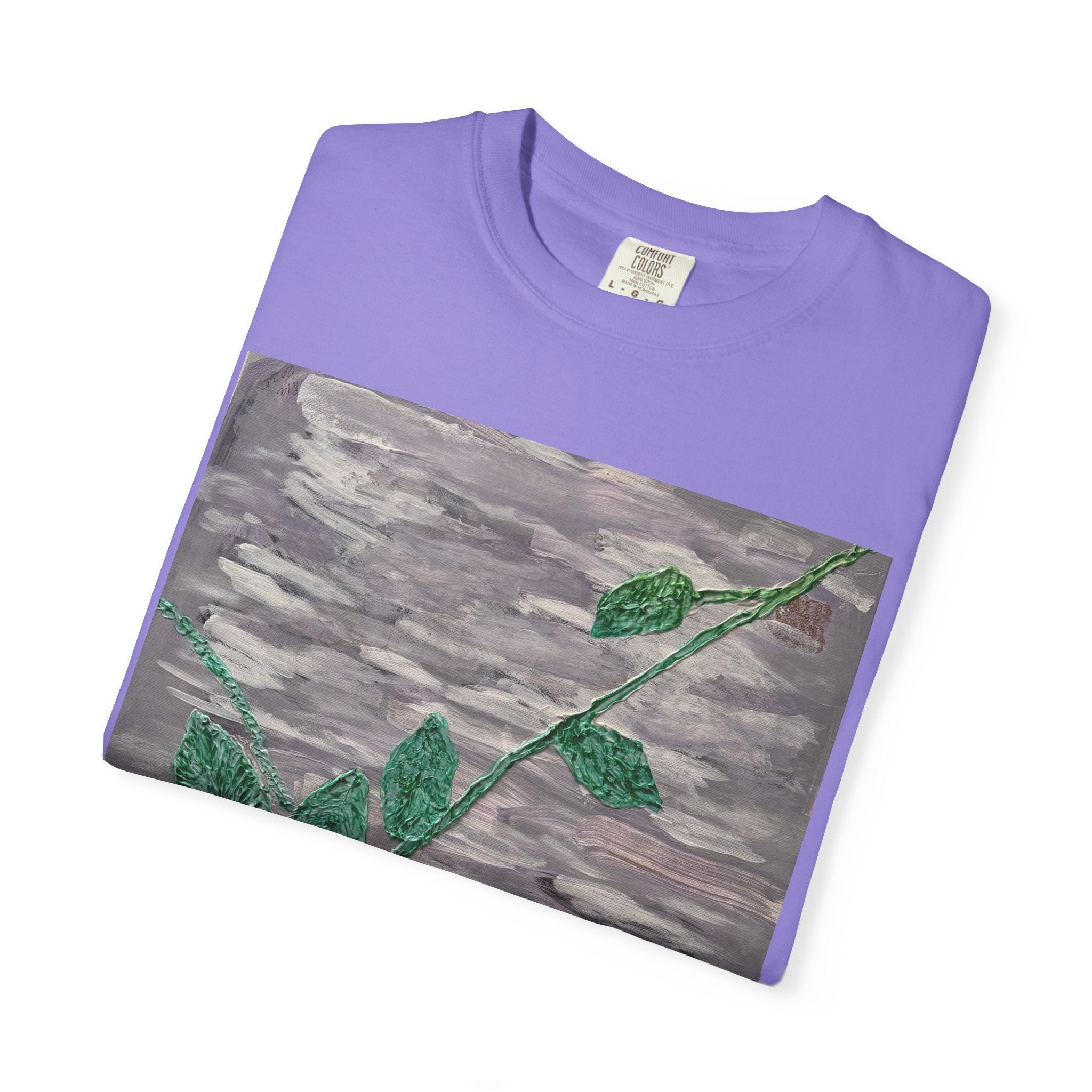 Floral Vine T‑Shirt — Purple Bloom Graphic Tee