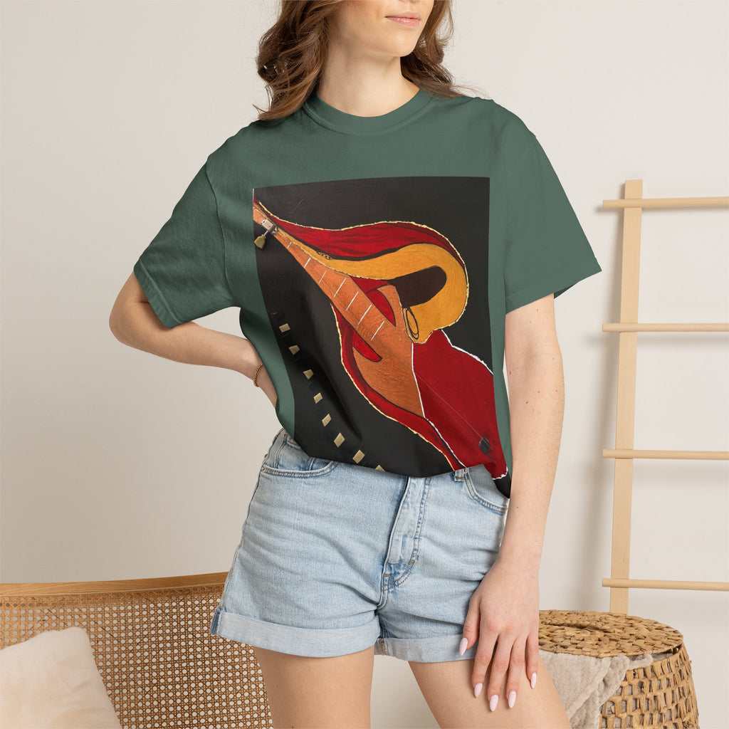 Guitar Art T-Shirt — Bold Abstract Acoustic Design