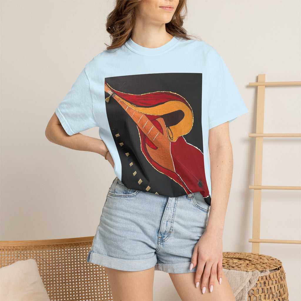 Guitar Art T-Shirt — Bold Abstract Acoustic Design