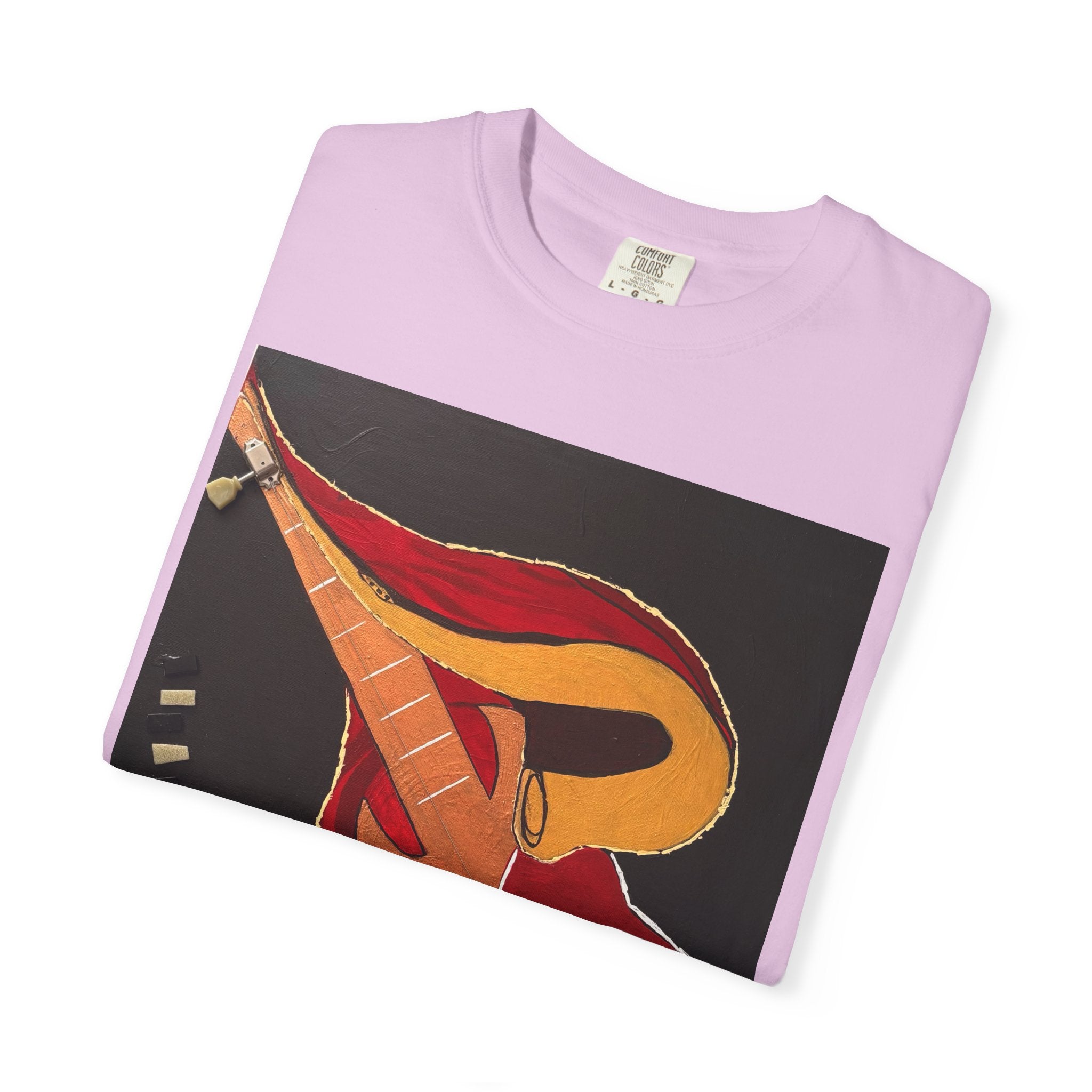 Guitar Art T-Shirt — Bold Abstract Acoustic Design