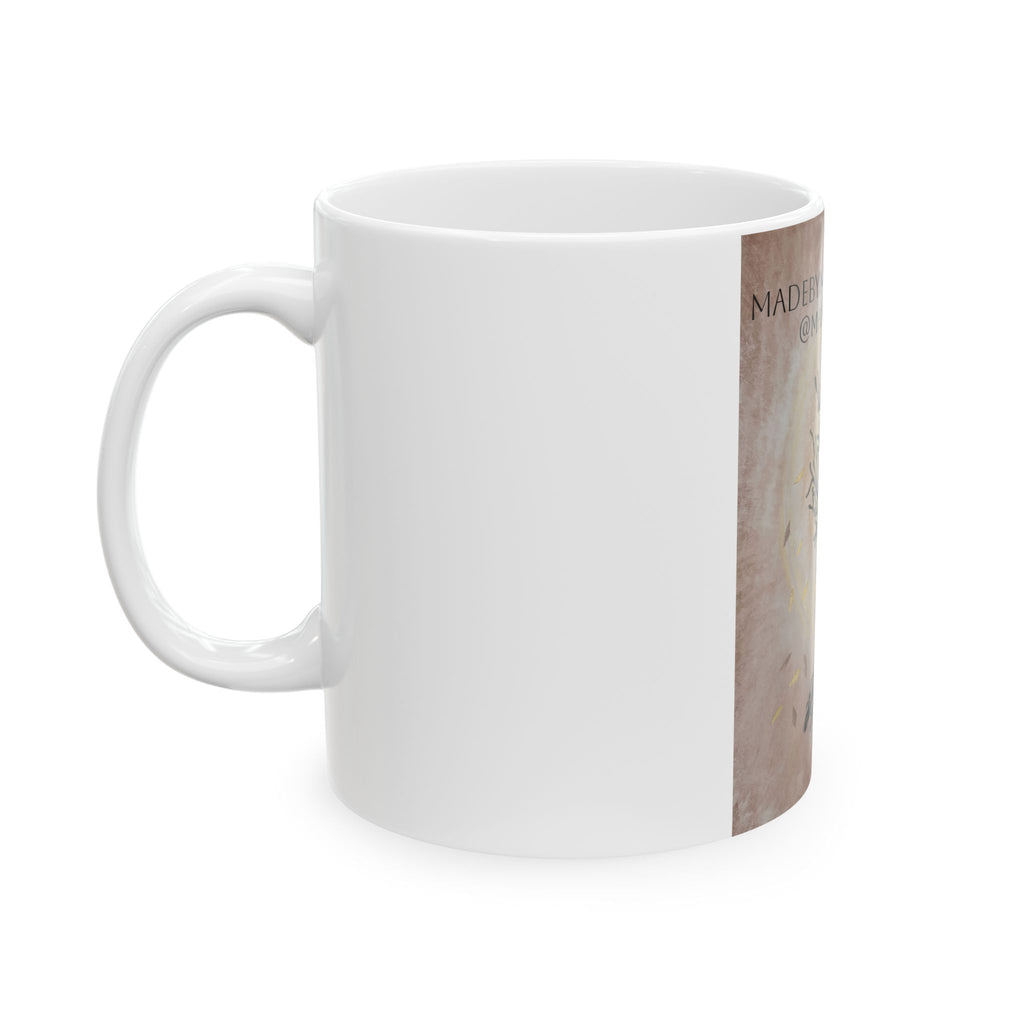 Tree of Life Ceramic Mug — Hand-Drawn Roots & Branches Coffee Cup (11oz, 15oz)