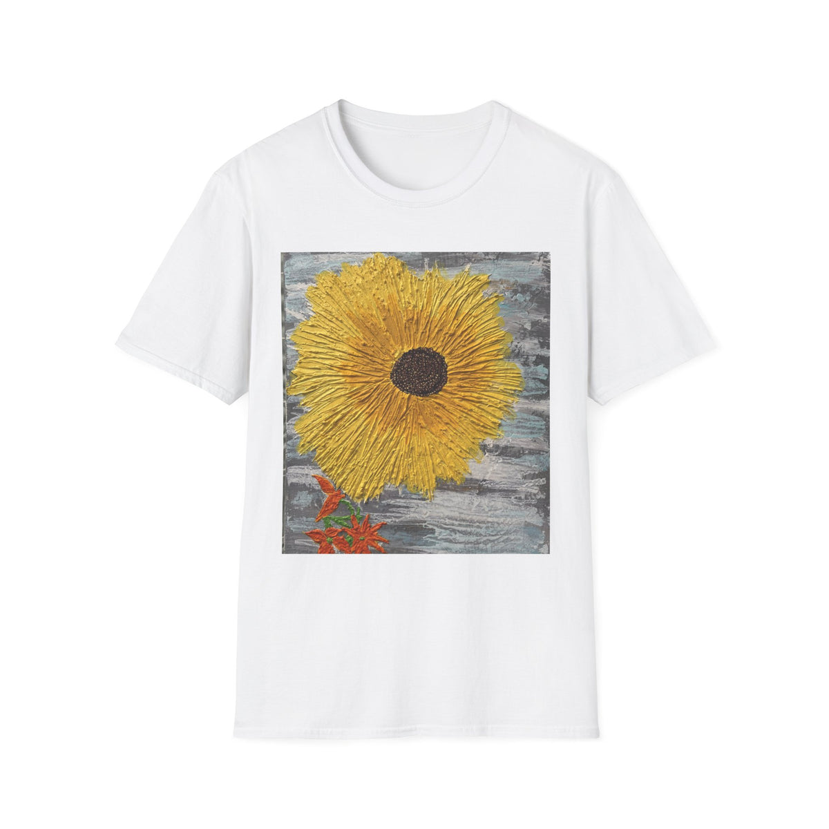 Sunflower Art T-Shirt — Bold Yellow Floral Graphic Tee