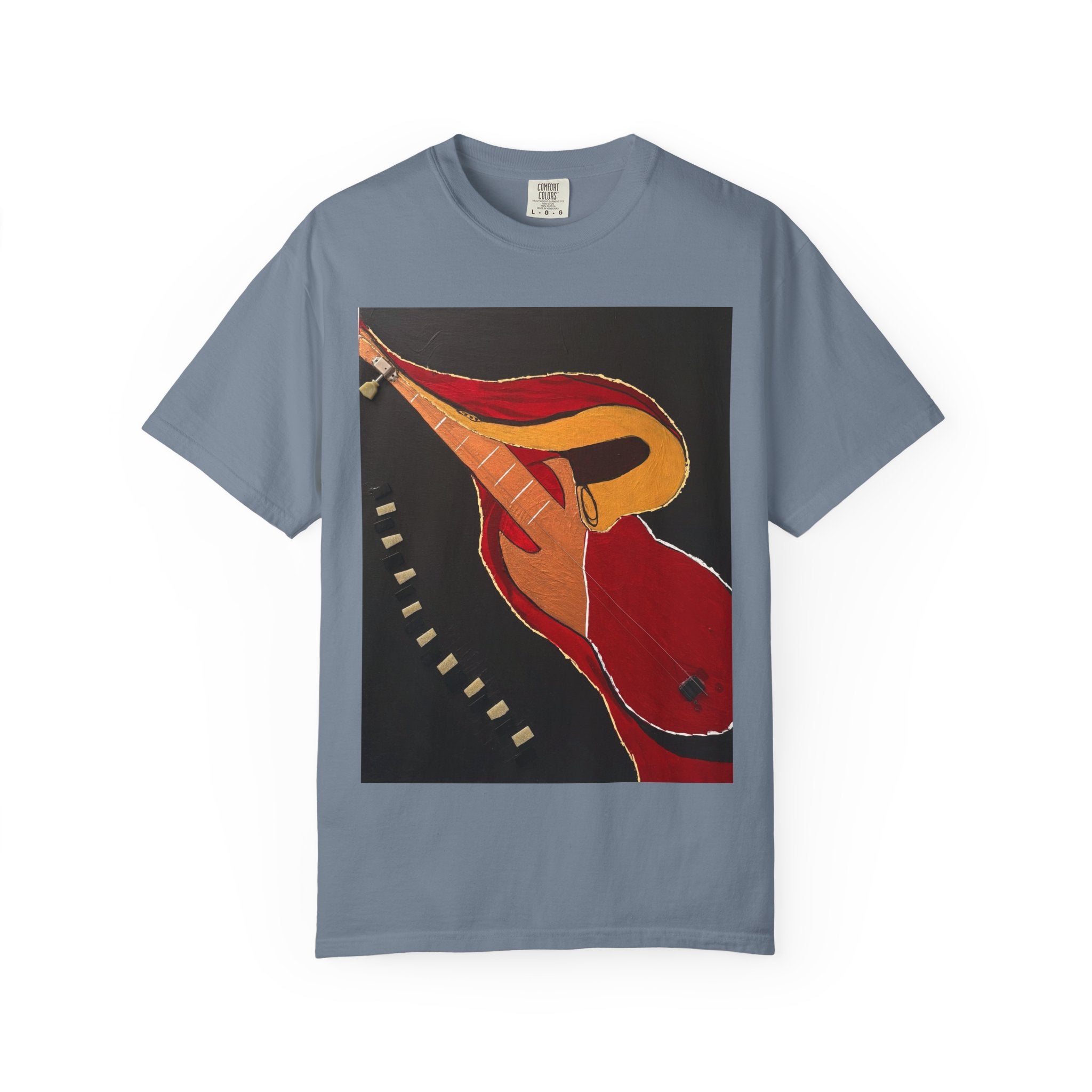 Guitar Art T-Shirt — Bold Abstract Acoustic Design