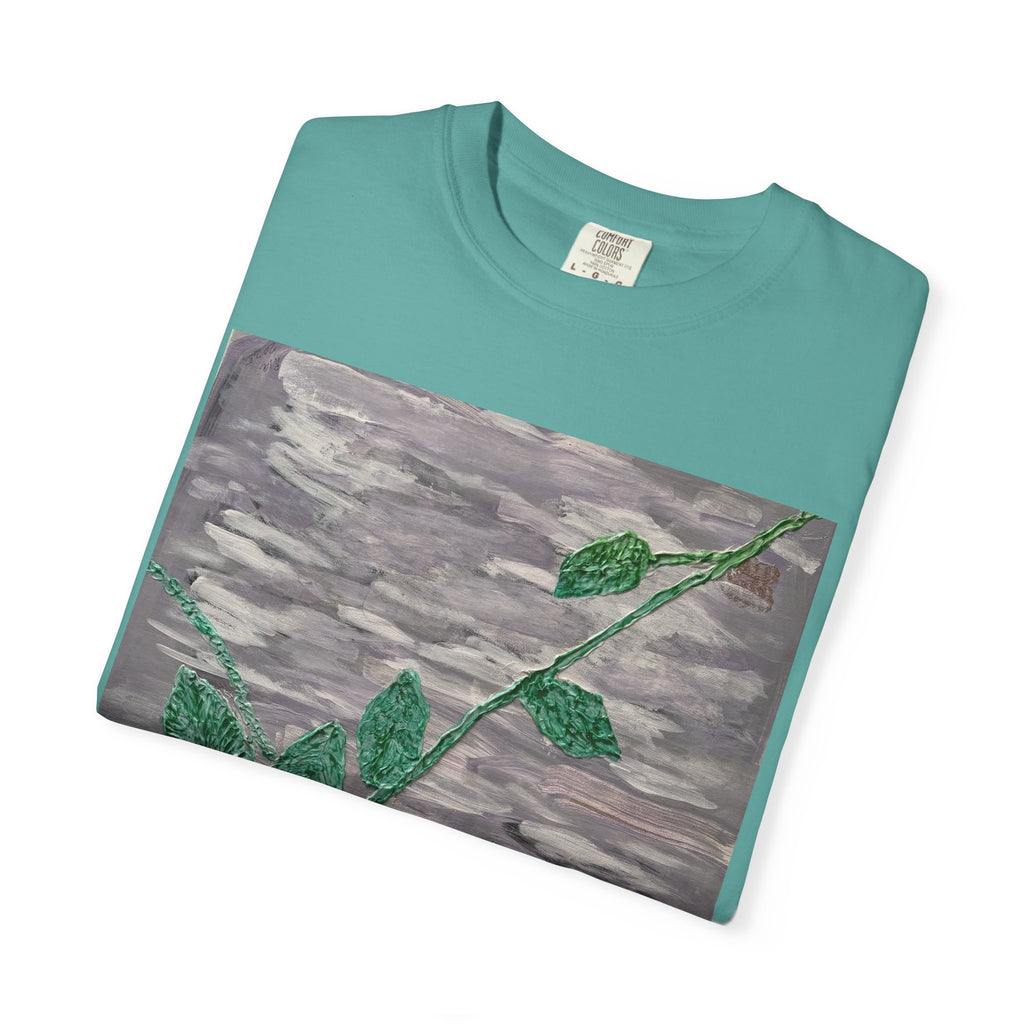 Floral Vine T‑Shirt — Purple Bloom Graphic Tee