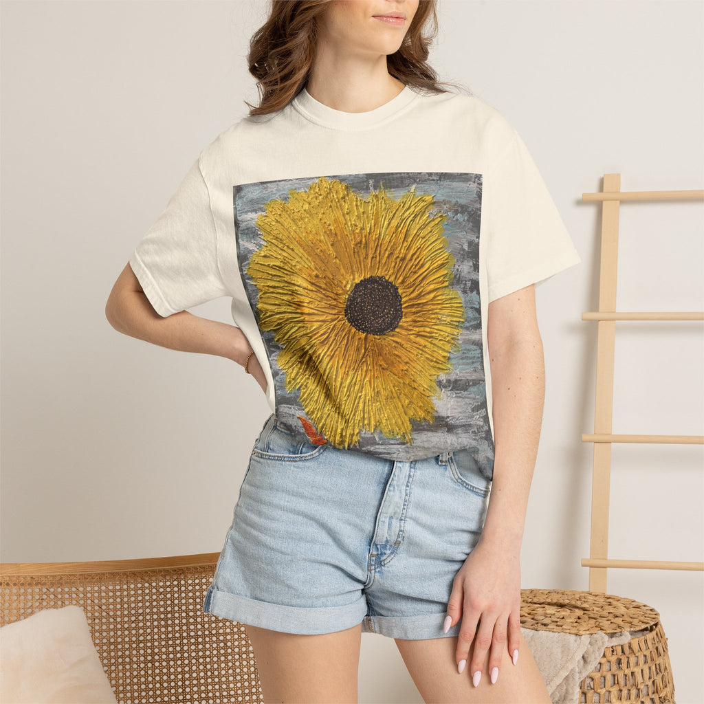 Sunflower Art T-Shirt — Hand-Painted Floral Graphic Tee