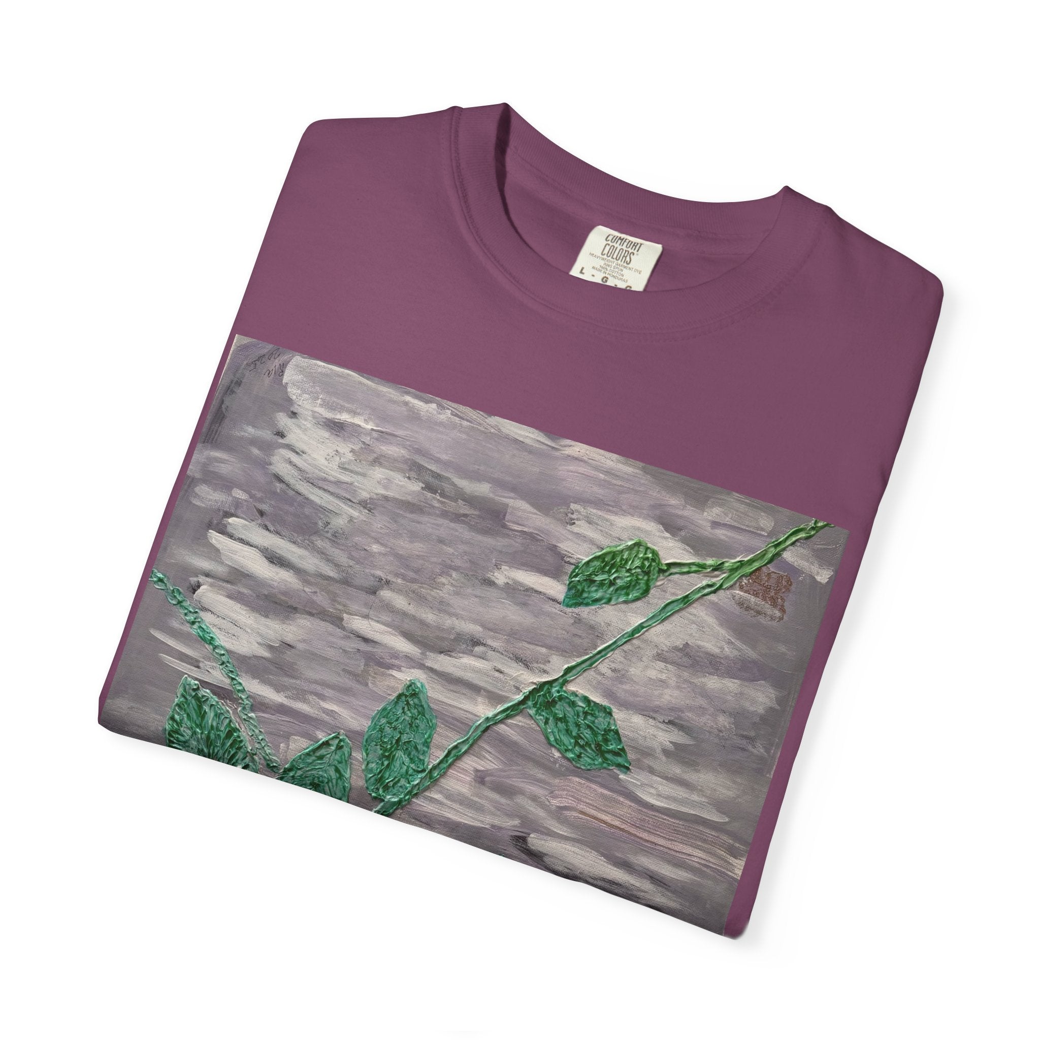 Floral Vine T‑Shirt — Purple Bloom Graphic Tee