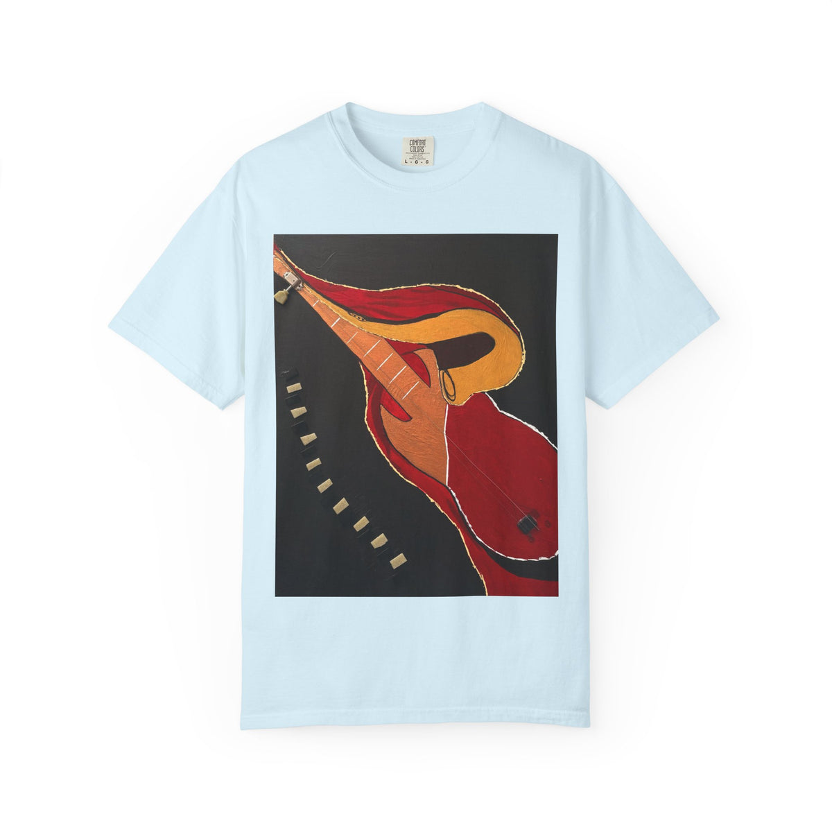 Guitar Art T-Shirt — Bold Abstract Acoustic Design