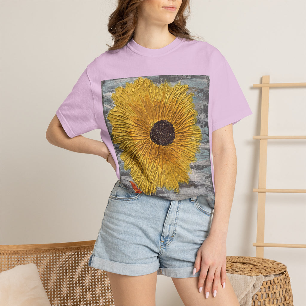 Sunflower Art T-Shirt — Hand-Painted Floral Graphic Tee