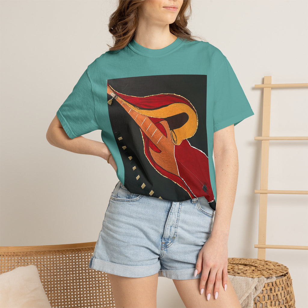 Guitar Art T-Shirt — Bold Abstract Acoustic Design