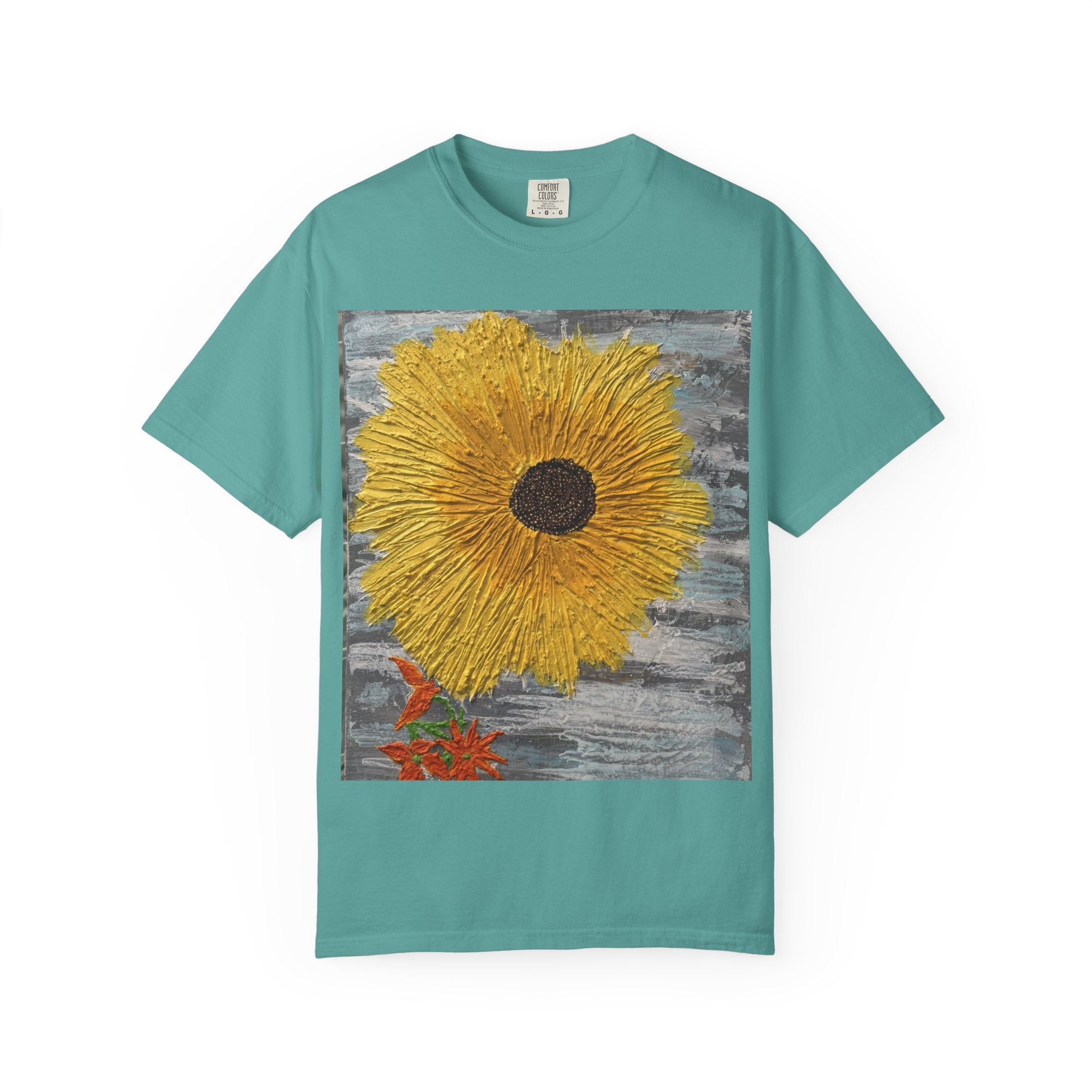 Sunflower Art T-Shirt — Hand-Painted Floral Graphic Tee