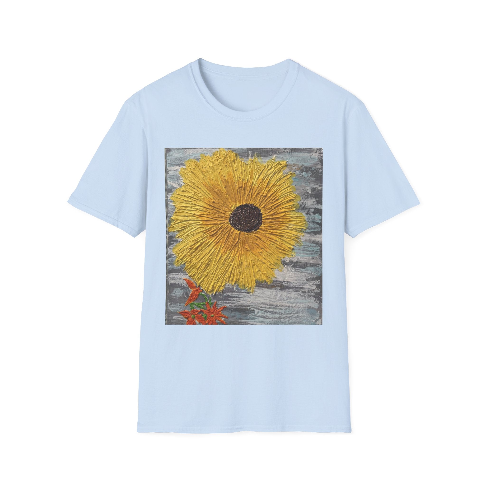 Sunflower Art T-Shirt — Bold Yellow Floral Graphic Tee