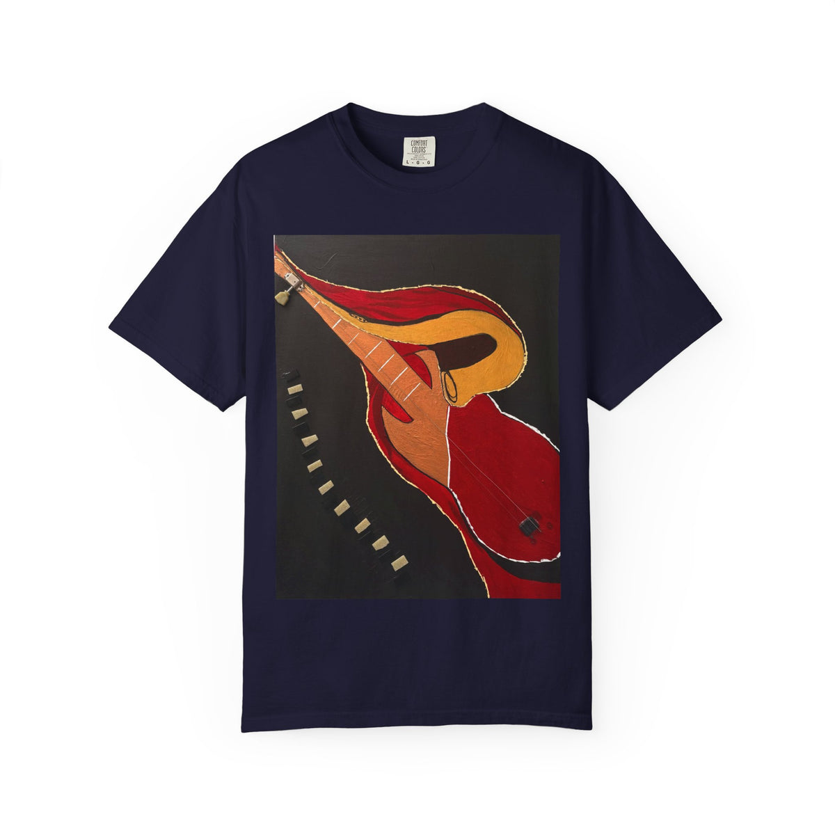Guitar Art T-Shirt — Bold Abstract Acoustic Design