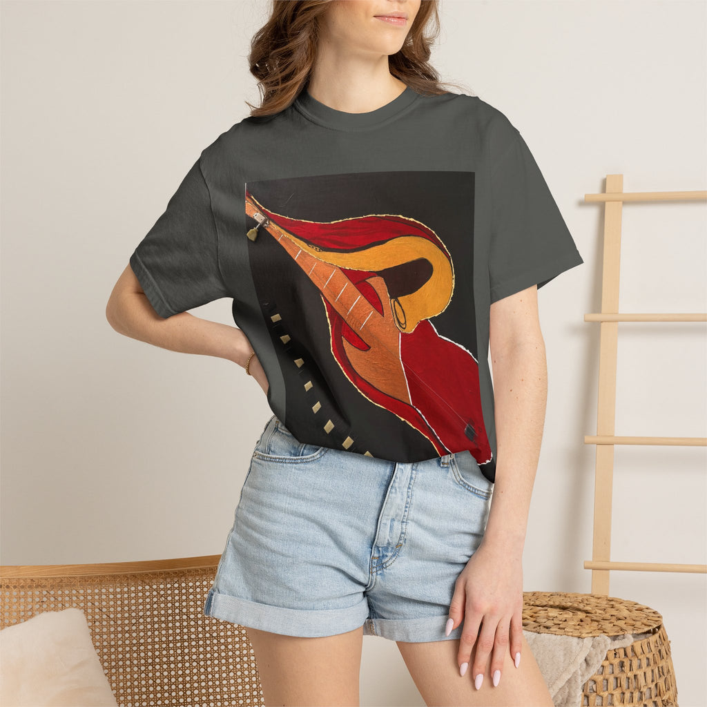 Guitar Art T-Shirt — Bold Abstract Acoustic Design