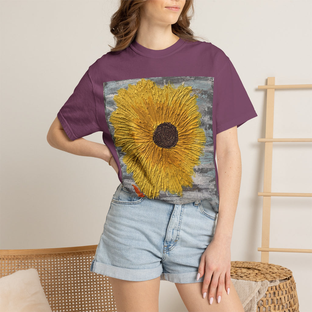 Sunflower Art T-Shirt — Hand-Painted Floral Graphic Tee
