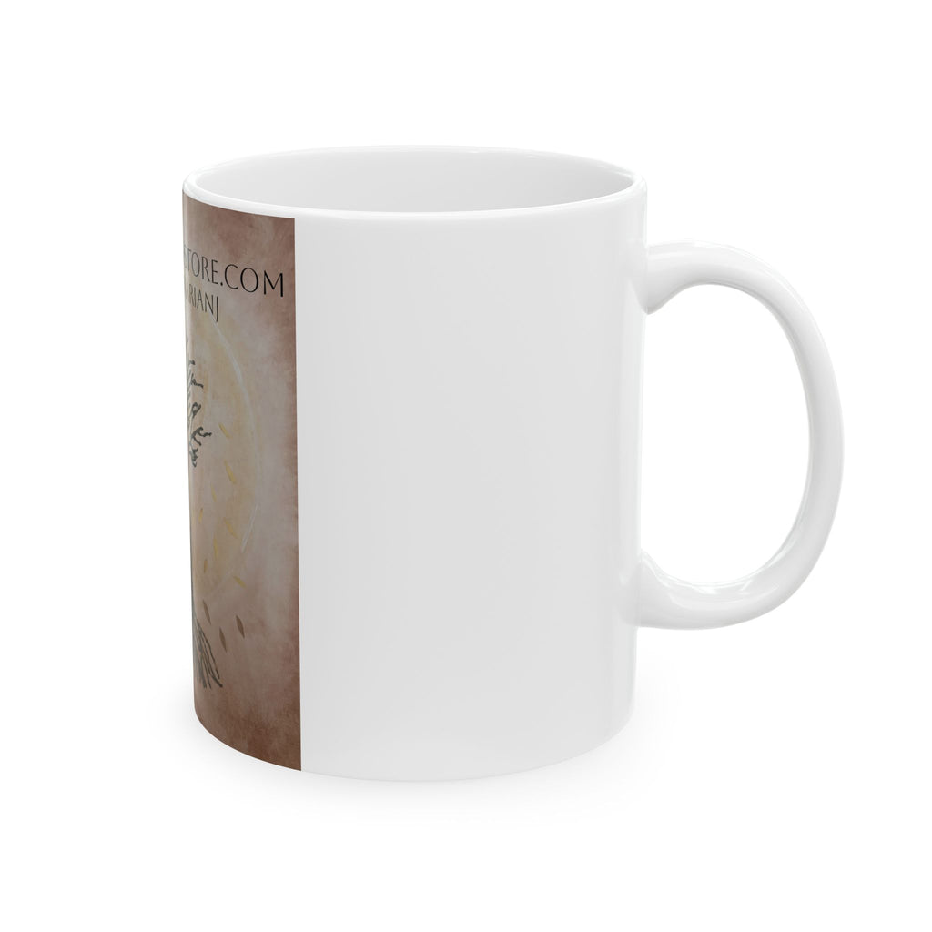 Tree of Life Ceramic Mug — Hand-Drawn Roots & Branches Coffee Cup (11oz, 15oz)