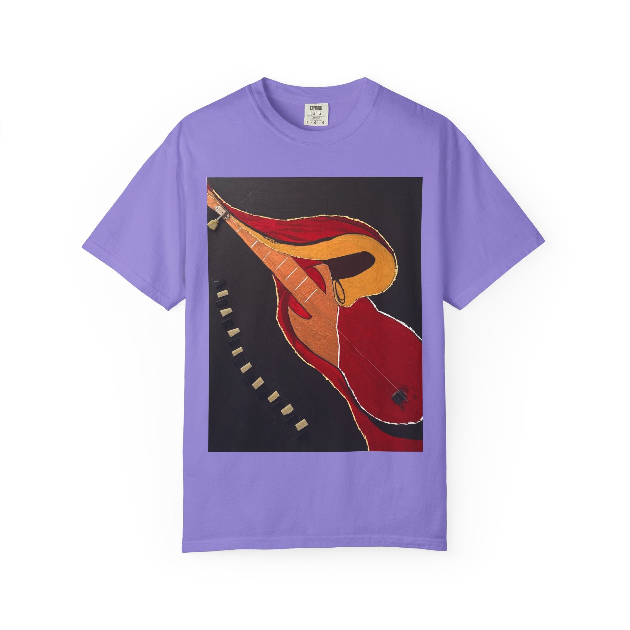 Guitar Art T-Shirt — Bold Abstract Acoustic Design