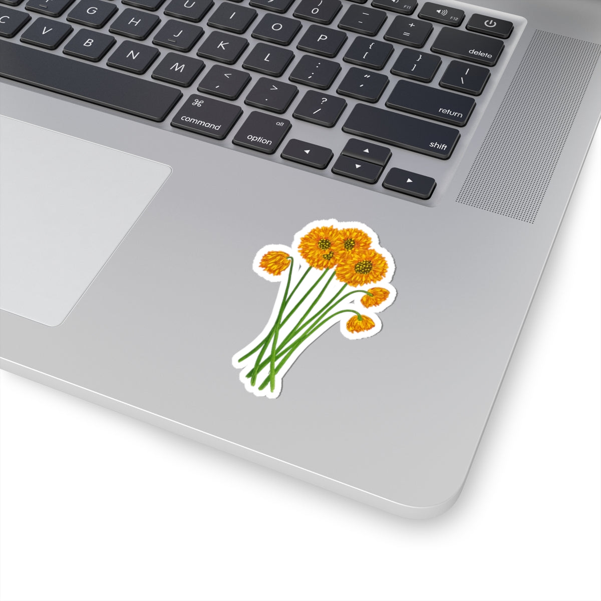 Yellow Wildflower Sticker — Kiss-Cut Floral Bouquet Decal