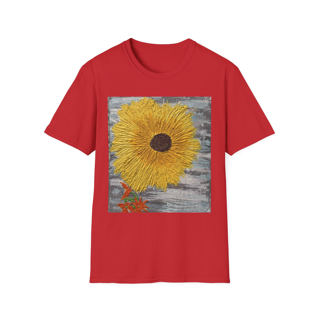 Sunflower Art T-Shirt — Bold Yellow Floral Graphic Tee