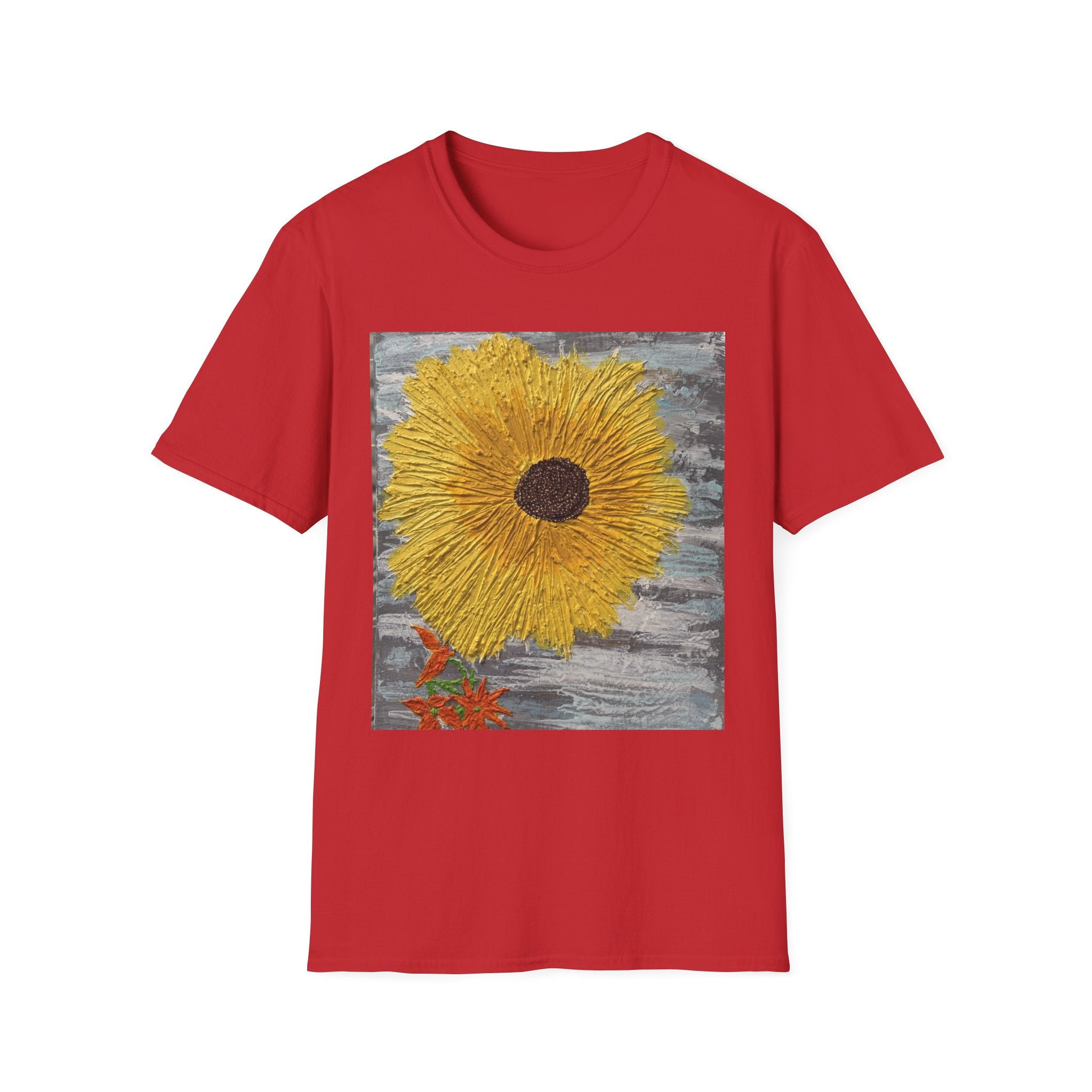 Sunflower Art T-Shirt — Bold Yellow Floral Graphic Tee