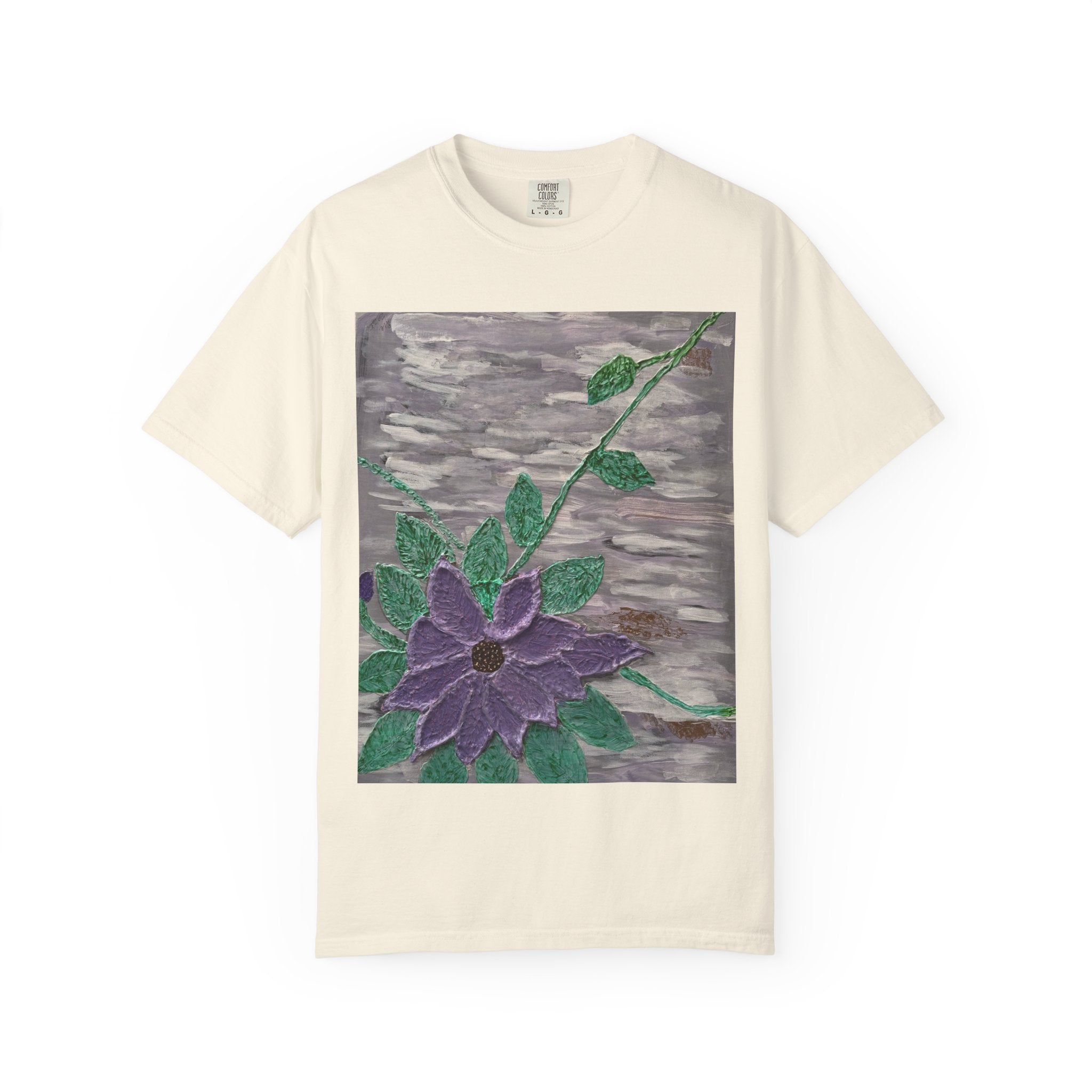 Floral Vine T‑Shirt — Purple Bloom Graphic Tee