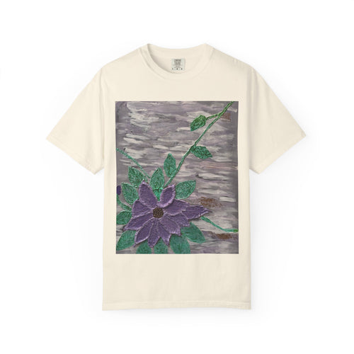 Floral Vine T‑Shirt — Purple Bloom Graphic Tee