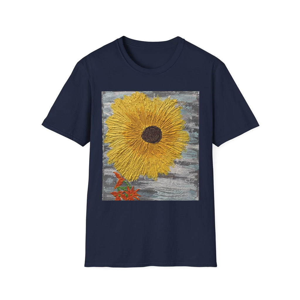 Sunflower Art T-Shirt — Bold Yellow Floral Graphic Tee