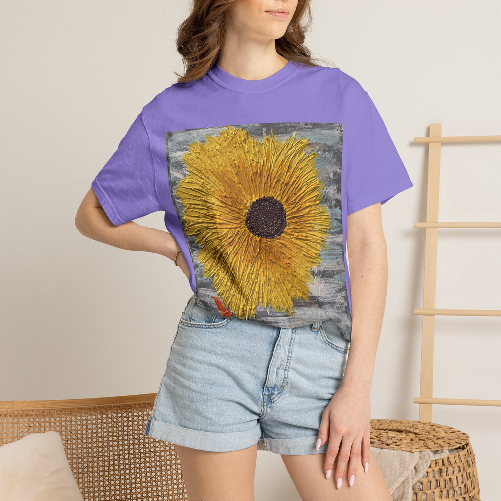 Sunflower Art T-Shirt — Hand-Painted Floral Graphic Tee