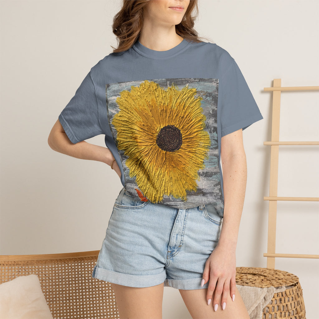 Sunflower Art T-Shirt — Hand-Painted Floral Graphic Tee