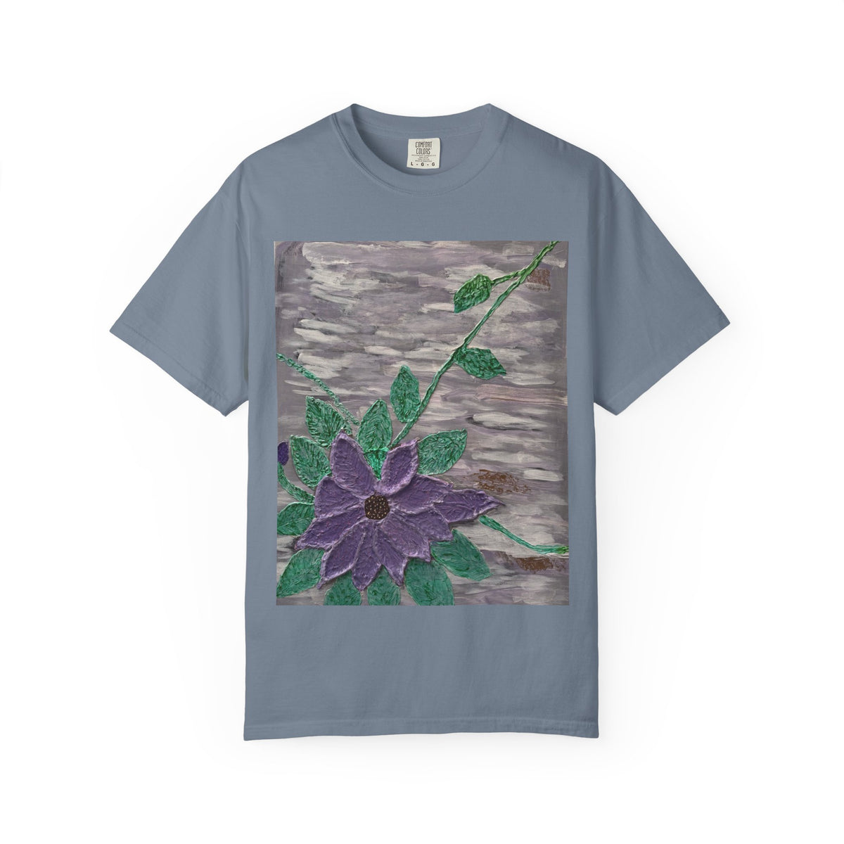 Floral Vine T‑Shirt — Purple Bloom Graphic Tee